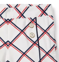Checked Canvas Short