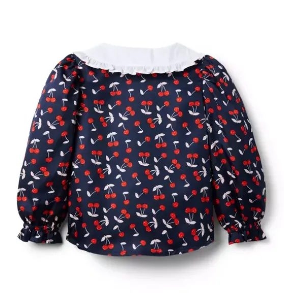 Cherry Collared Top
