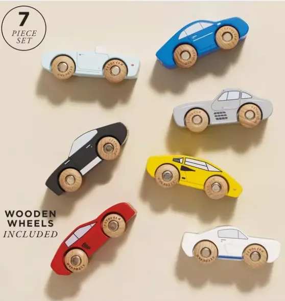 Classic Wooden Sports Cars - 7 Piece