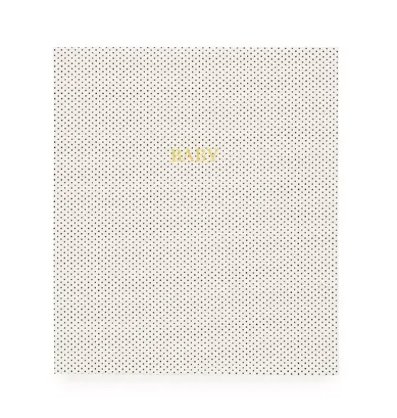 Cream and Black Pindot Baby Book