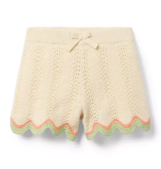 Crochet Scallop Hem Short