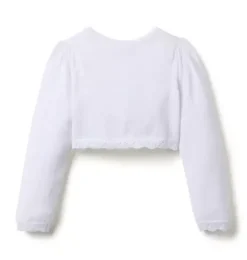 Crochet Trim Cropped Cardigan