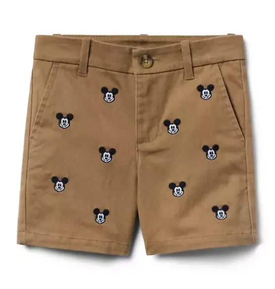 Disney Mickey Mouse Embroidered Twill Short