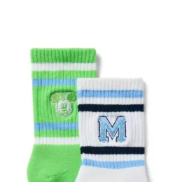 Disney Mickey Mouse Varsity Crew Sock 2-Pack