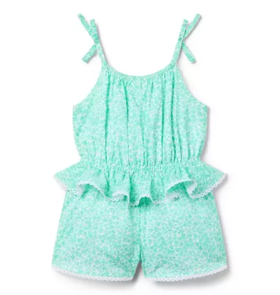 Ditsy Floral Peplum Romper