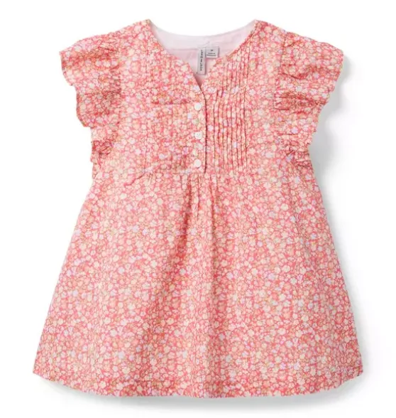 Ditsy Floral Pintuck Dress