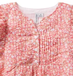 Ditsy Floral Pintuck Dress