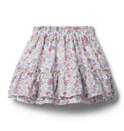 Ditsy Floral Tiered Smocked Skirt