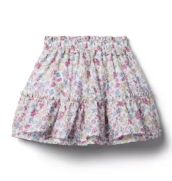 Ditsy Floral Tiered Smocked Skirt