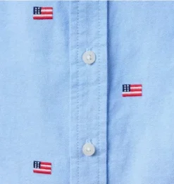 Embroidered Flag Oxford Shirt