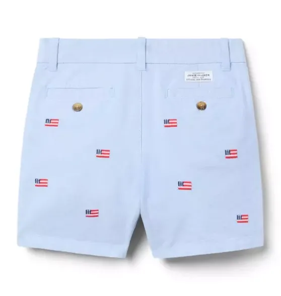 Embroidered Flag Oxford Short