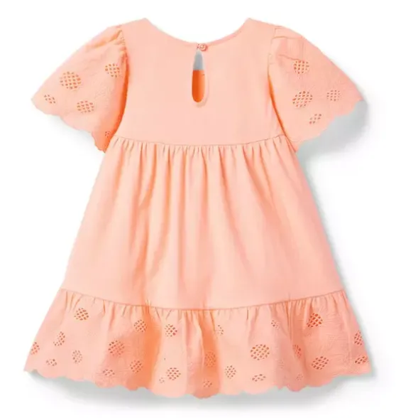 Embroidered Floral Tiered Dress