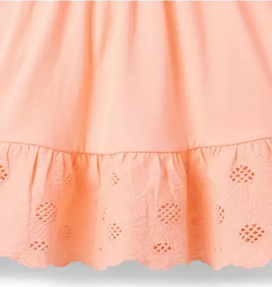Embroidered Floral Tiered Dress