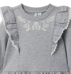 Embroidered French Terry Dress