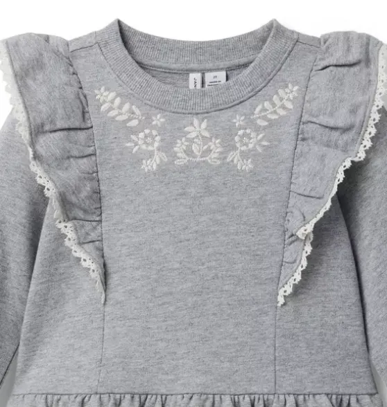 Embroidered French Terry Dress