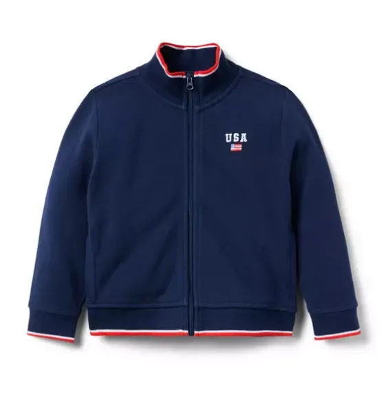 Embroidered USA Pique Jacket
