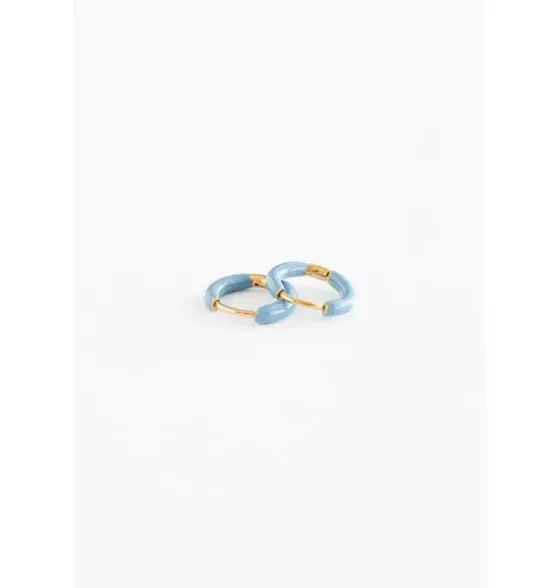 Enamel Hoop Earrings