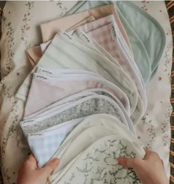 Enchanted Wildflower Burp Cloth - Ivory