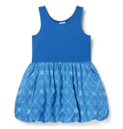 Eyelet Bubble Hem Dress