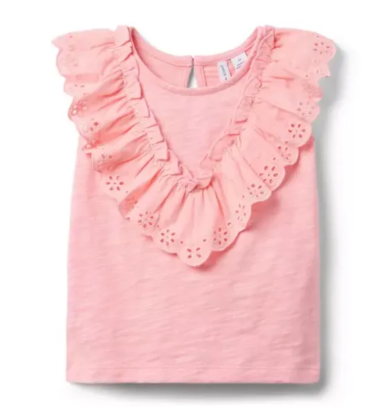 Eyelet Ruffle Top