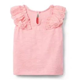 Eyelet Ruffle Top