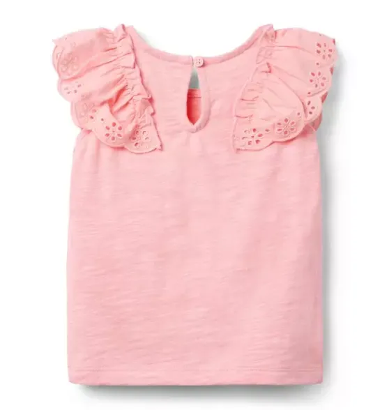 Eyelet Ruffle Top