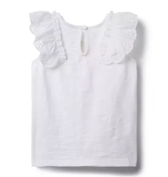 Eyelet Ruffle Top