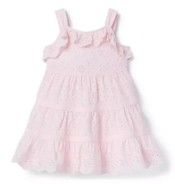 Eyelet Tiered Party Dress