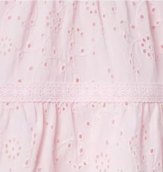 Eyelet Tiered Party Dress