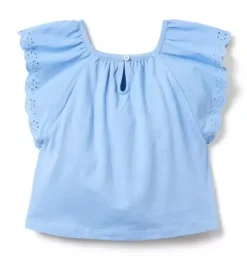 Eyelet Trim Top