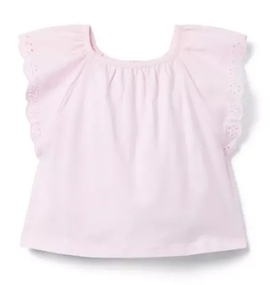 Eyelet Trim Top