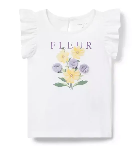 Fleur Ruffle Sleeve Tee
