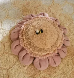 Floor Cushion Pink Daisy