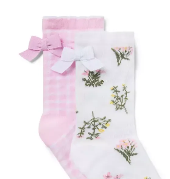 Floral and Gingham Sock 2-Pack