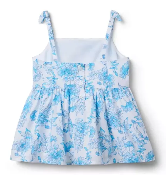 Floral Bow Strap Top