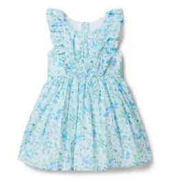 Floral Flutter Sleeve Dress