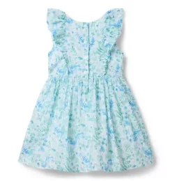 Floral Flutter Sleeve Dress