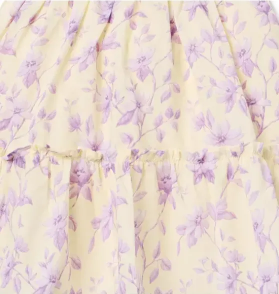 Floral Halter Ruffle Dress