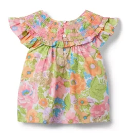 Floral Smocked Ruffle Top