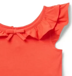 Flutter Sleeve Bow Top