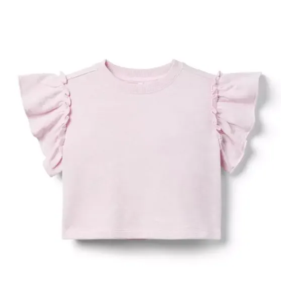 French Terry Ruffle Top