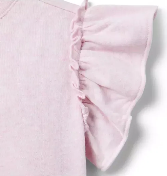 French Terry Ruffle Top