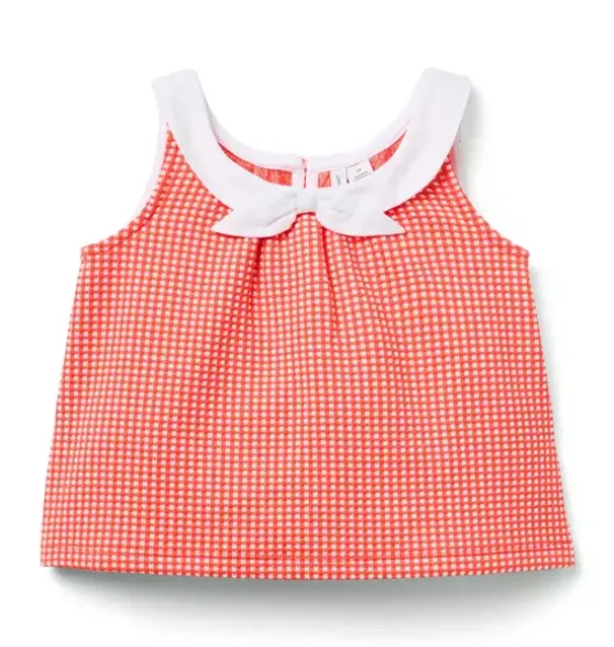 Gingham Bow Top
