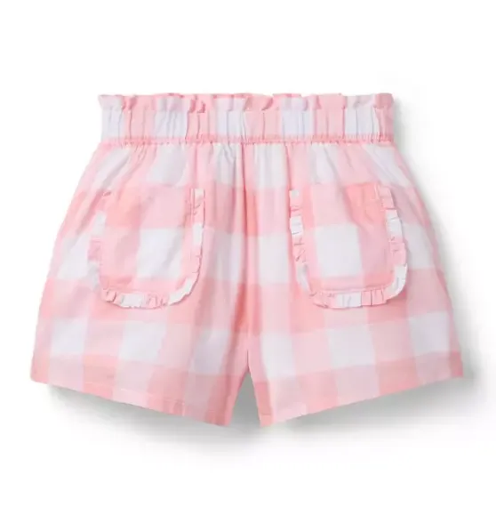 Gingham Ruffle Pocket Short
