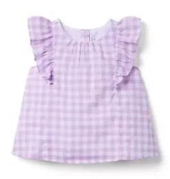 Gingham Ruffle Top