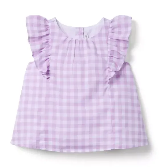 Gingham Ruffle Top