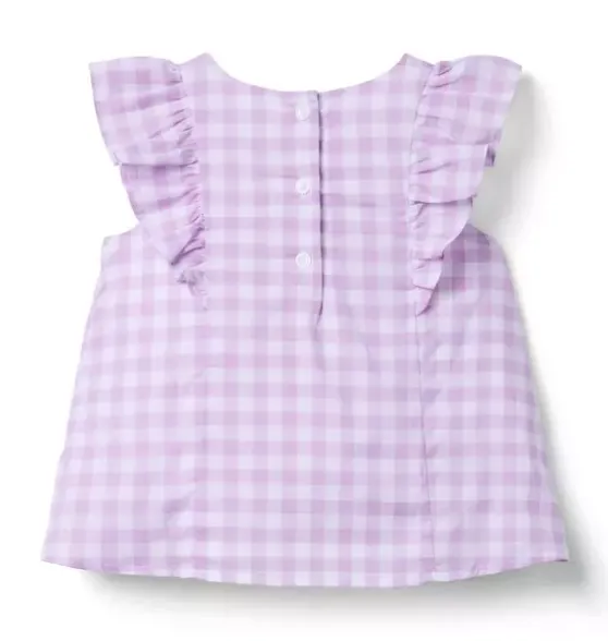Gingham Ruffle Top