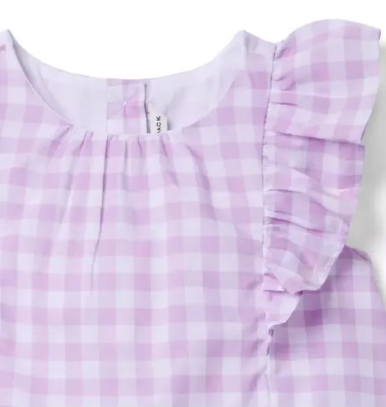 Gingham Ruffle Top