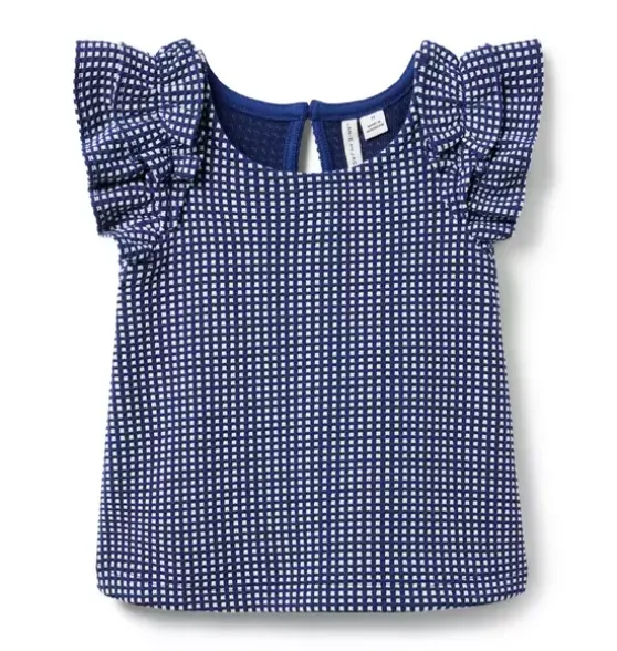 Gingham Ruffle Top