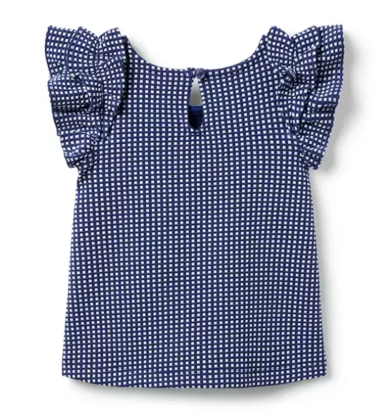 Gingham Ruffle Top